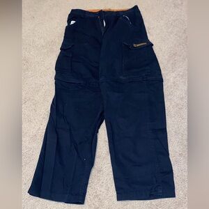 Black Wide-Leg Cargo Pants